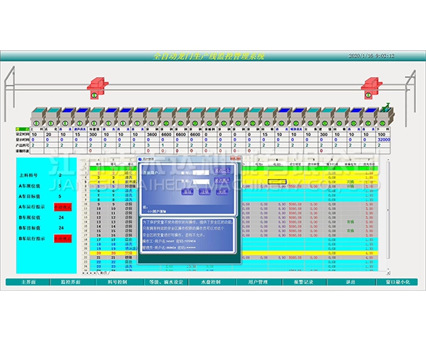 莱芜全自动龙门生产线监控管理系统